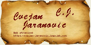 Cvejan Jaranović vizit kartica